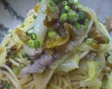 豚と高菜のおろし大根パスタ作り方9写真