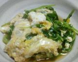 豆苗の卵とじ作り方6写真