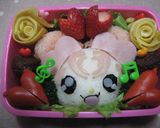 キャラ弁　ハートいちご作り方3写真