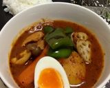 活力鍋deチキンと野菜のスープカレー作り方8写真