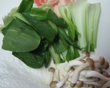 青梗菜のつるつる春雨スープ作り方1写真