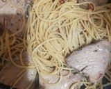 カツオのガーリックパスタ作り方5写真