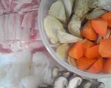 豚バラ肉とごぼうの旨煮作り方1写真