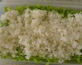 ルクエで！キャベツと鮭のまぜごはん♪作り方1写真