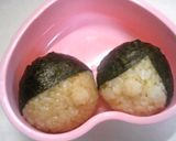 簡単キャラ弁!雛祭りおにぎり!作り方4写真