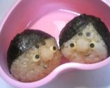 簡単キャラ弁!雛祭りおにぎり!作り方5写真