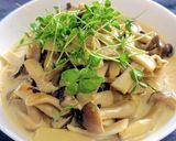 低糖質！しらたき豆乳きのこクリームパスタ作り方10写真