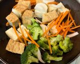 【簡単】合挽肉と厚揚げの中華風炒め作り方3写真