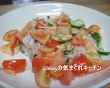 ランチに~トマトときゅうりごはん 卵添え作り方4写真