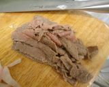 薄切り牛肉と塩昆布の和え物作り方2写真