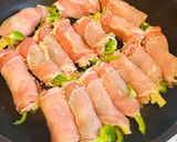 青椒肉絲の肉巻き作り方2写真
