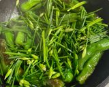 簡単3分❣️花ニラとししとうのバター醤油炒め作り方4写真