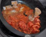 菜の花パスタ、トマトクリームソース作り方2写真