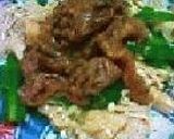 簡単☆牛肉の辛子じょうゆ風味作り方5写真