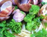 冷凍パスタで浅利と菜の花の春パスタ作り方4写真