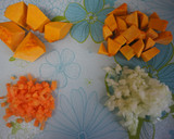 カフェ風　つぶつぶ野菜のがぼちゃスープ☆作り方1写真