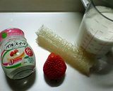 いちごミルク寒天&カフェラテ寒天作り方1写真