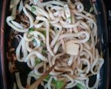 焼さけあらほぐしのまろやか焼きうどん作り方6写真