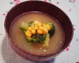 ✿ブロッコリーとコーンのお味噌汁✿作り方4写真
