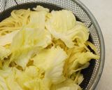 キャベツと鳥胸肉のレモンクリームパスタ作り方4写真