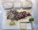 ベーコン&きのこのガーリックピラフ作り方1写真