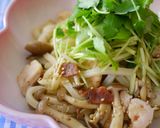梅と鶏肉のさっぱり旨味・焼きうどん作り方6写真