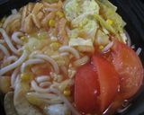 レンジトマトチーズうどん； チーズの保存作り方5写真