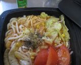 レンジトマトチーズうどん； チーズの保存作り方6写真