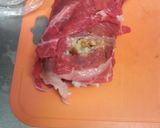 食べる焼き肉のタレ肉巻き巻きロール作り方4写真