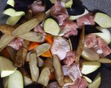 鶏肉と根菜と茄子のデリ風バルサミコソース作り方4写真