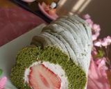 春爛漫✿抹茶ビスキュイの春味ロール作り方20写真