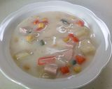 簡単！具沢山クリーム（シチュー）スープ作り方4写真