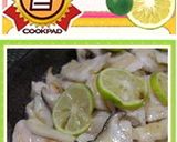 鶏胸肉とエリンギの カボス炒め♪作り方5写真