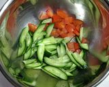 わさび菜と長芋のサラダ作り方1写真
