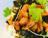 ストック活用●焼き鳥缶で海苔焼き鳥丼作り方1写真
