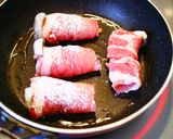 ✿エリンギの豚肉巻き☆ピリ辛味噌味✿作り方3写真