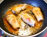 ✿エリンギの豚肉巻き☆ピリ辛味噌味✿作り方5写真