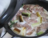 豚肉と長葱のミルク味噌煮作り方5写真