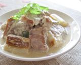 豚肉と長葱のミルク味噌煮作り方7写真