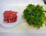 簡単　ポン酢ラー油de牛肉せり炒め作り方2写真