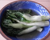 レンジで青梗菜やパクチョイの温菜と冷菜作り方4写真