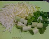 焼きうどん　風　お好み焼き　白菜＆葱作り方1写真