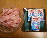 HBで　ベーコンチーズ食パン作り方1写真