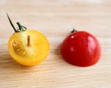 簡単キュート♪お弁当用ツートンプチトマト作り方1写真