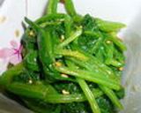 水菜のごま辛子醤油和え作り方5写真