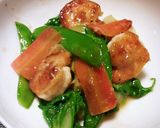 エビと山東菜のオイスターソース炒め作り方7写真