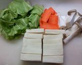 高野豆腐とキャベツきのこのミルク煮作り方1写真