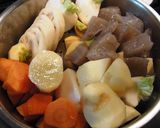 同時にできる!蒸し野菜と鶏挽のスープ餡作り方7写真