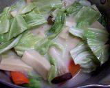 高野豆腐とキャベツきのこのミルク煮作り方3写真