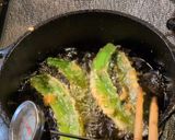 紫蘇バジル韮の花穂の天ぷら🍤オマケで四角豆万願寺作り方2写真